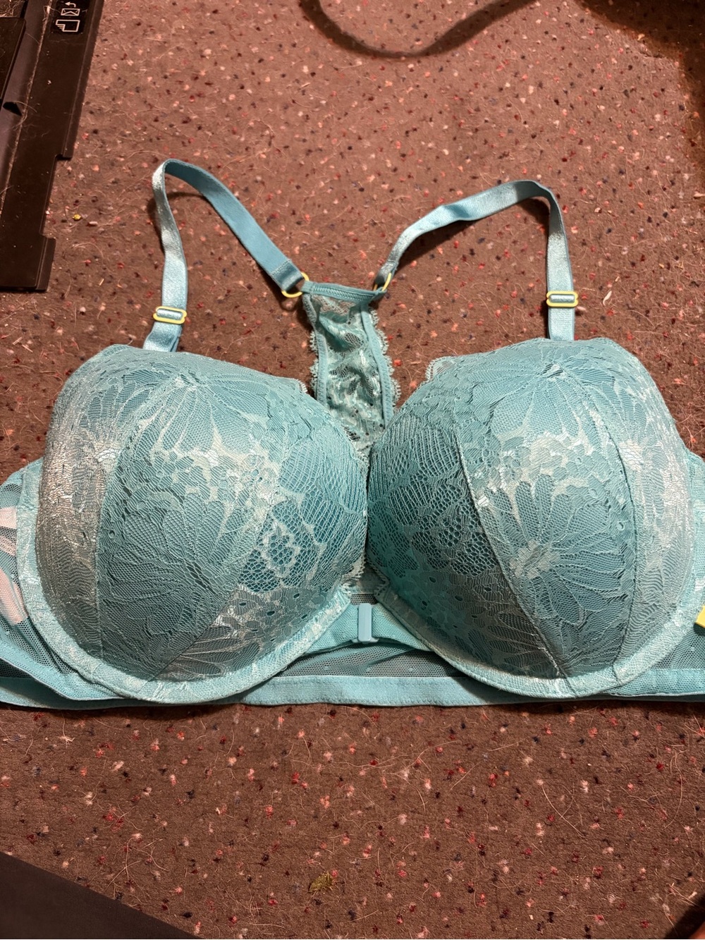 Victoria's Secret Lace Racerback Push-Up Bra - Aqua